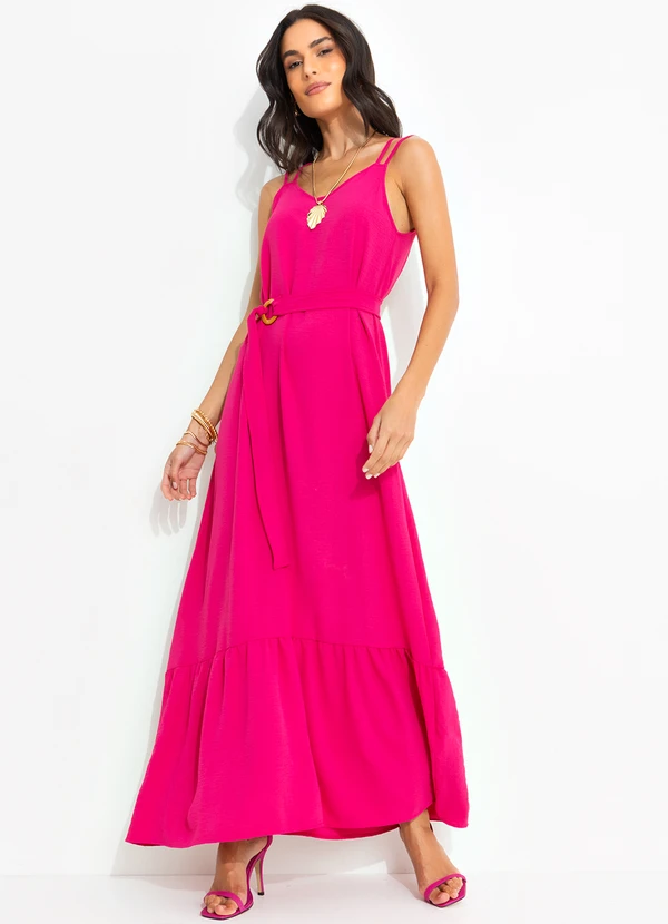 Quintess - Vestido Pink em Crepe Plano 4