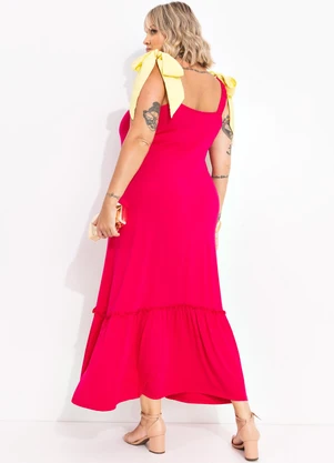 Quintess - Vestido Pink em Malha de Viscose - QUINTESS