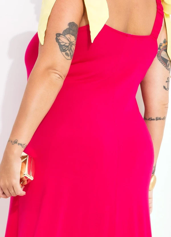 Quintess - Vestido Pink em Malha de Viscose