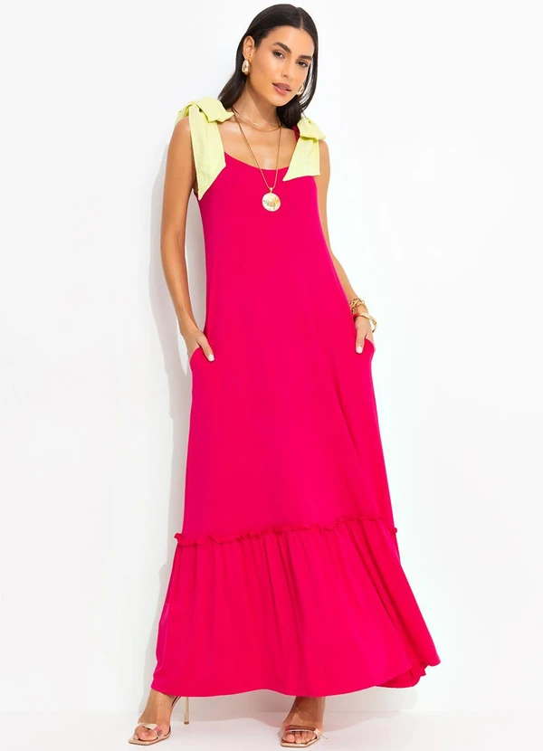 Quintess - Vestido Pink em Malha de Viscose 18
