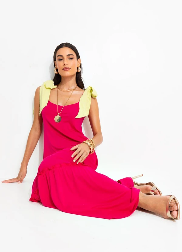 Quintess - Vestido Pink em Malha de Viscose 14