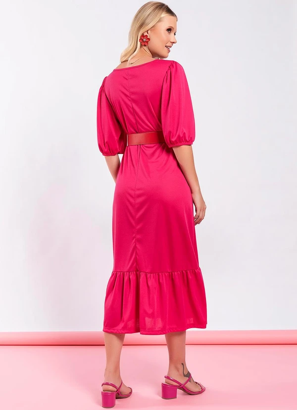 Moda Pop - Vestido Pink em Malha 4
