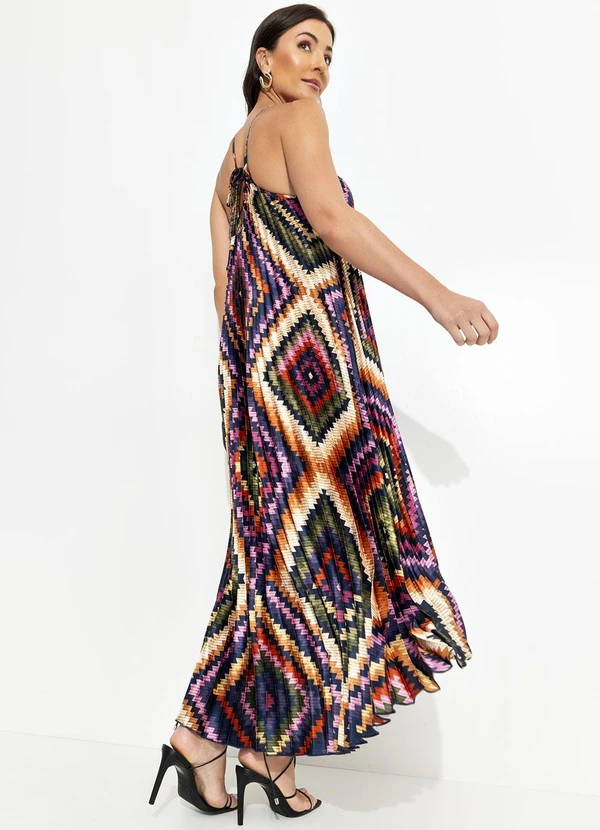 Farm - Vestido Plissado Pretti Preto 2