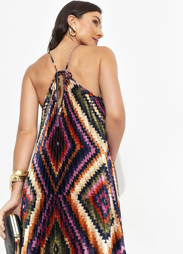 Farm - Vestido Plissado Pretti Preto 8