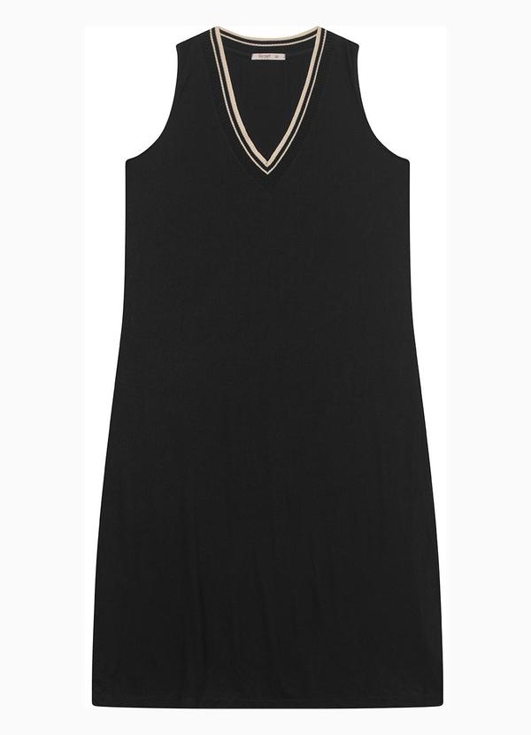 Secret Glam - Vestido Plus Size em Viscose Preto 2