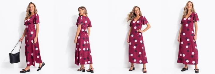 Vestido Po� Bord� em Malha Fria