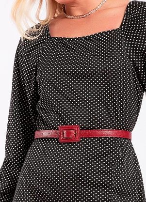 Moda Pop - Vestido Poá Diferenciado em Malha - MODA POP