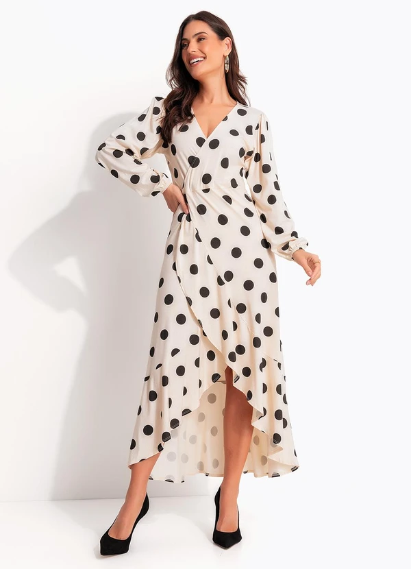 Quintess - Vestido Poá em Malha de Viscose 5