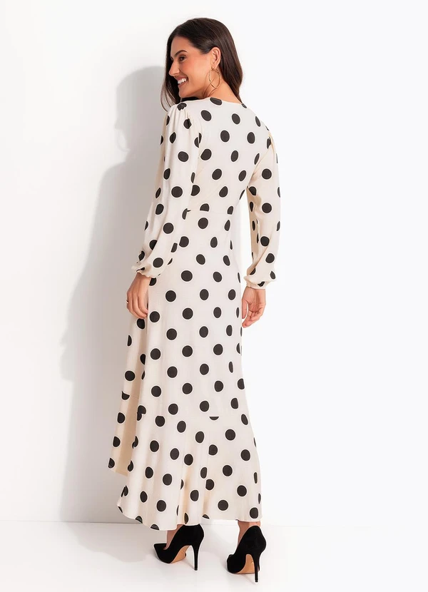 Quintess - Vestido Poá em Malha de Viscose 6