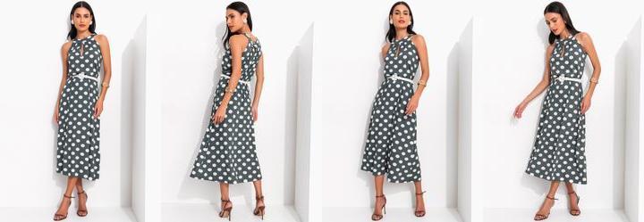 Vestido Po� Grafite em Malha de Viscose