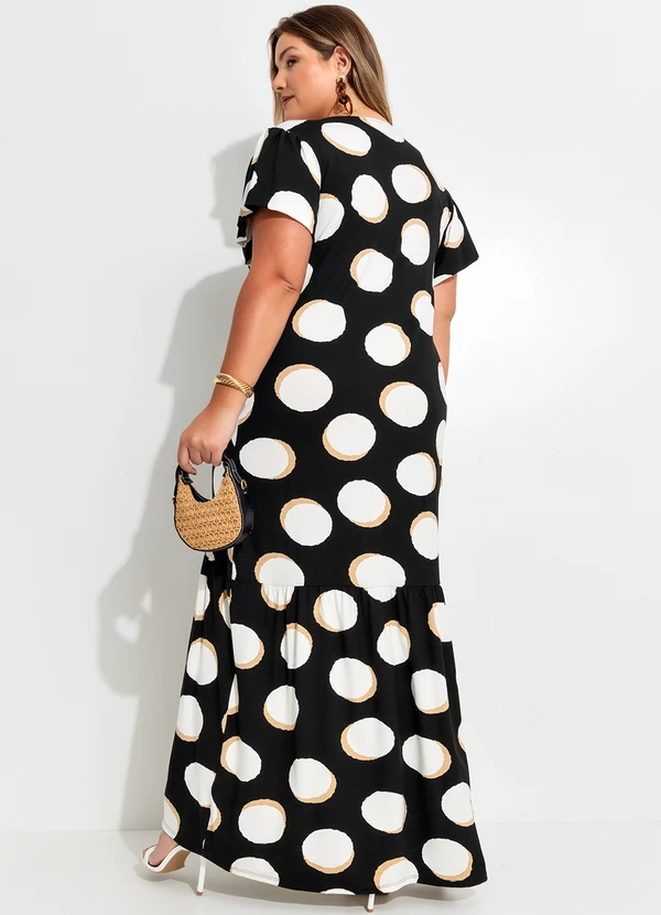 Quintess - Vestido Poá Irregular em Malha de Viscose 3