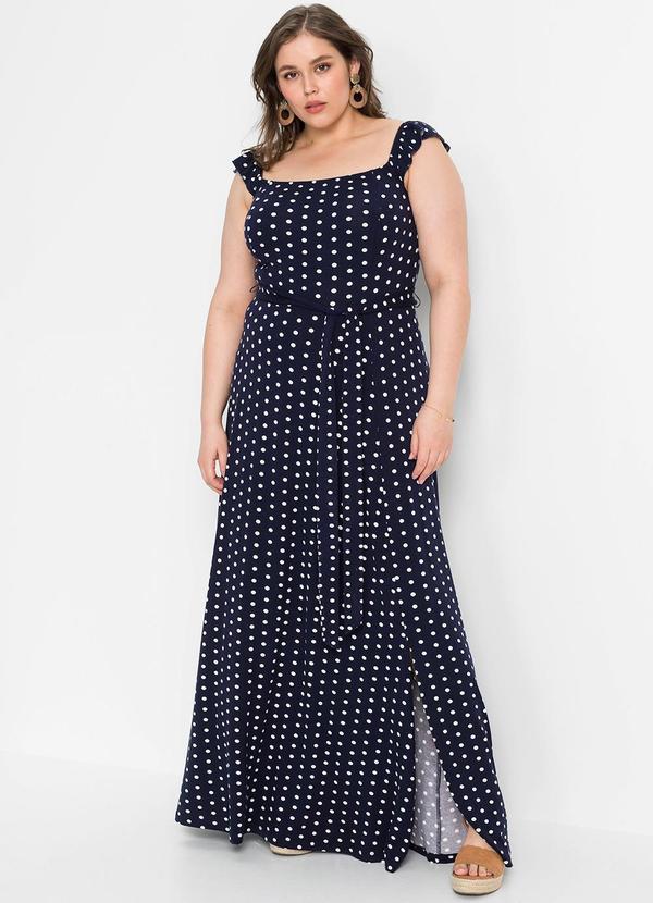 bonprix - Vestido Poá Marinho em Malha Fria 5