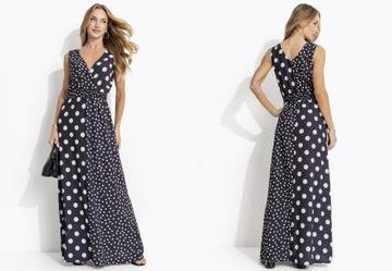 Vestido Po Preto em Viscose Plana