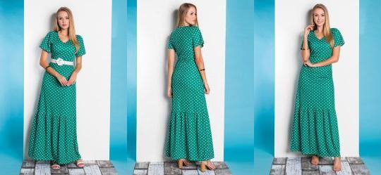 Vestido Po Verde com Babado