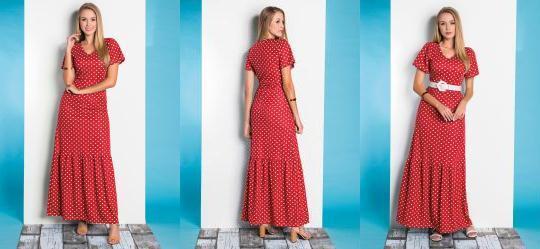 Vestido Po Vermelha com Babado