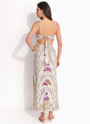 Farm - Vestido Poesia de Flor Off White - FARM