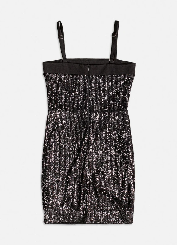 Authoria - Vestido Preto de Paetê Preto 2