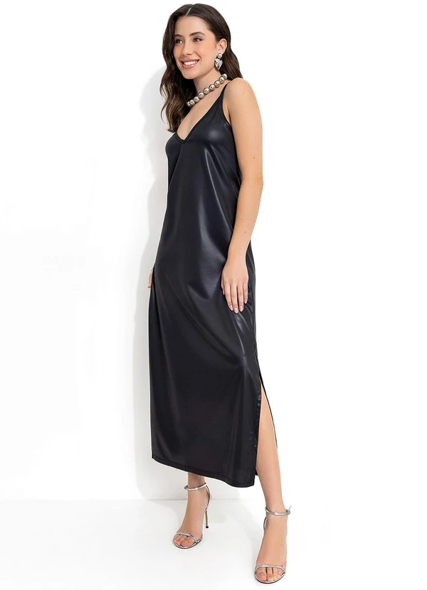 Moda Pop - Vestido Preto em Cirrê 3