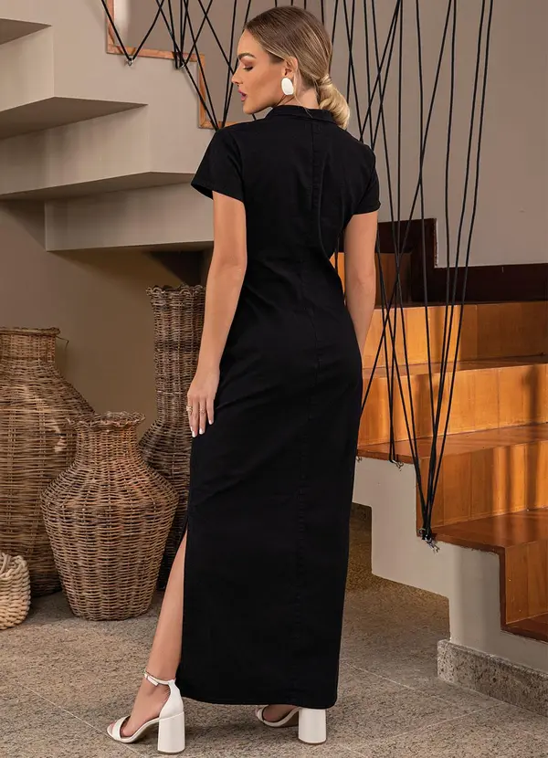 Quintess - Vestido Preto em Jeans 2