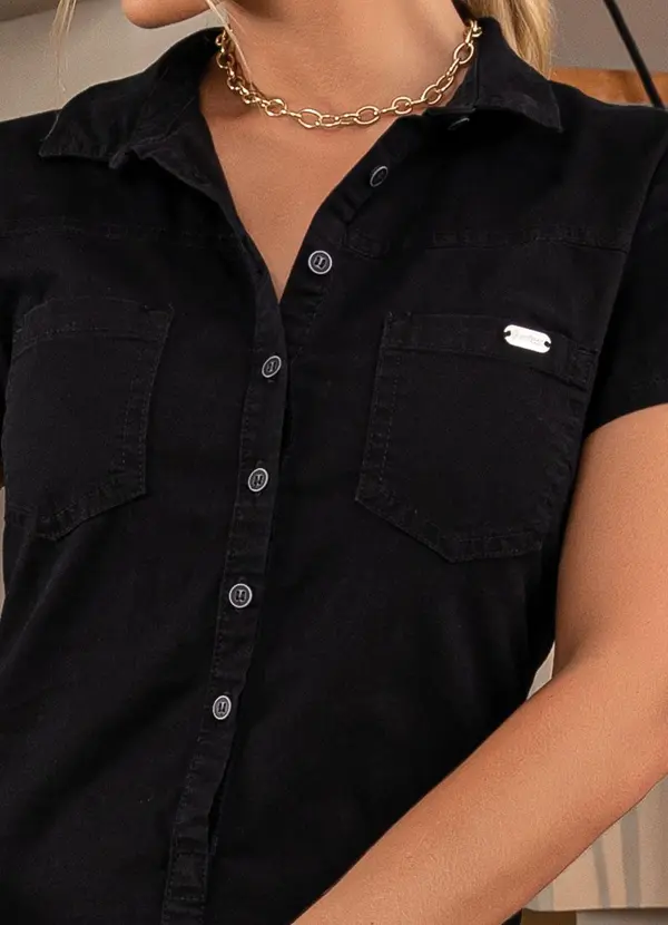 Quintess - Vestido Preto em Jeans 3