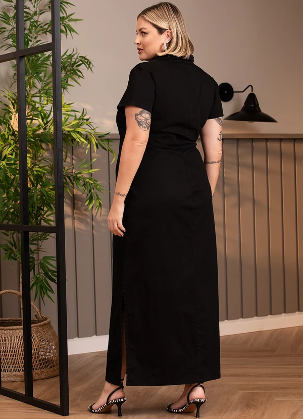 Quintess - Vestido Preto em Jeans 6