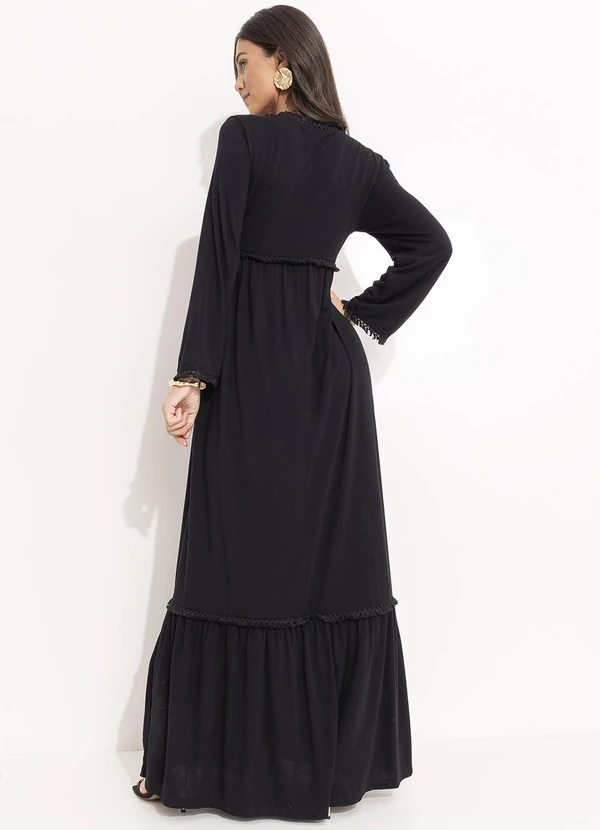 Quintess - Vestido Preto em Malha Crepe 3