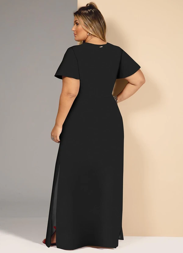 Quintess - Vestido Preto em Malha Fria 3