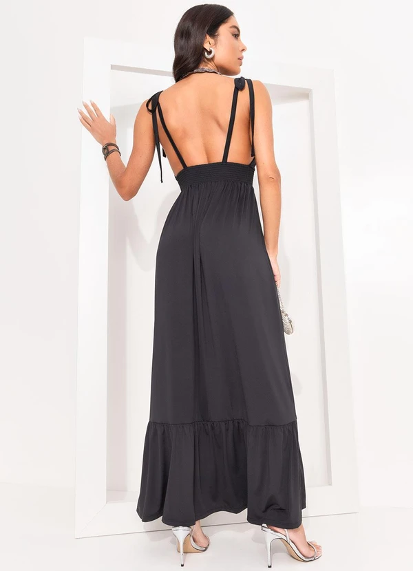 Quintess - Vestido Preto em Malha Fria 2