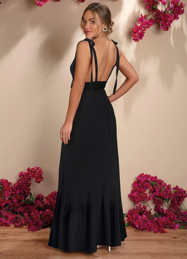 Quintess - Vestido Preto em Malha Fria 5