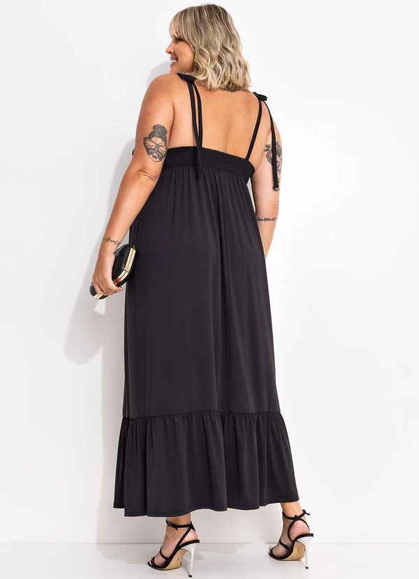 Quintess - Vestido Preto em Malha Fria 7