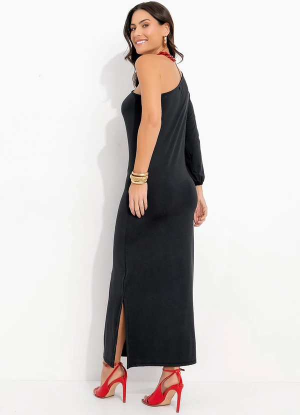 Quintess - Vestido Preto em Malha Fria 3