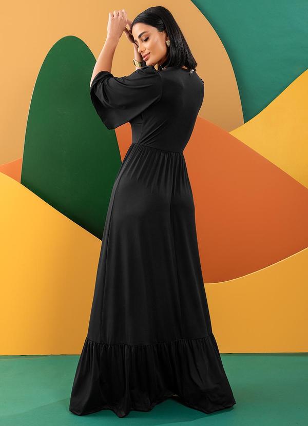 Quintess - Vestido Preto em Malha Fria 2