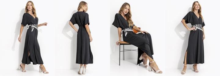 Vestido Preto em Malha Fria