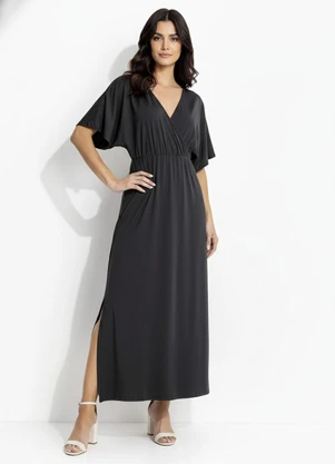 Quintess - Vestido Preto em Malha Fria - QUINTESS