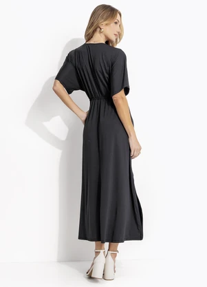 Quintess - Vestido Preto em Malha Fria - QUINTESS