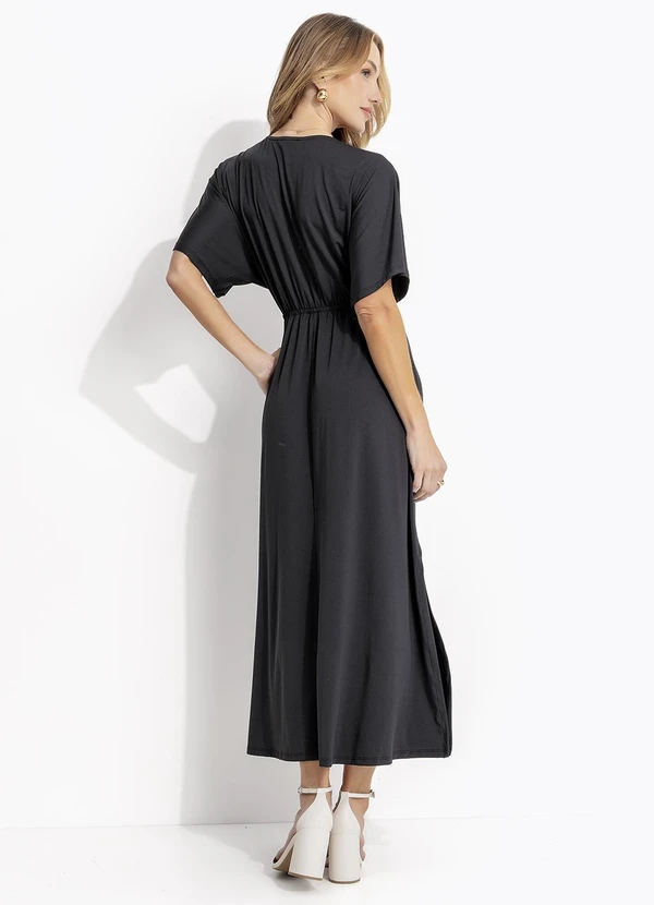 Quintess - Vestido Preto em Malha Fria 5