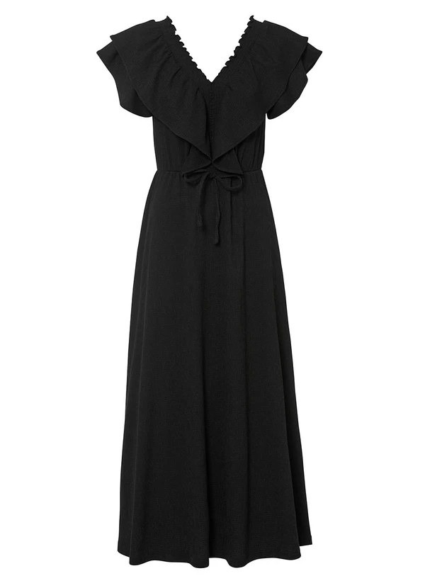 bonprix - Vestido Preto em Malha Texturizada 6