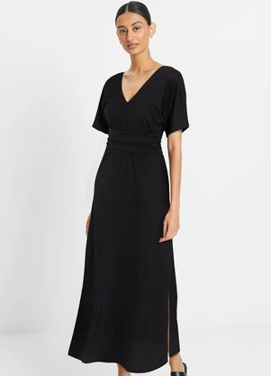 vestido feminino vestido longo malha preto