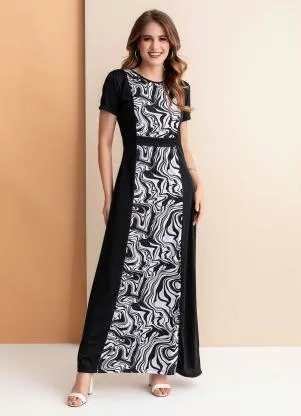 Rosalie - Vestido Preto em Malha - ROSALIE