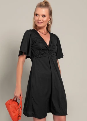 Moda Pop - Vestido Preto em Malha - MODA POP