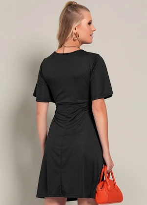 Moda Pop - Vestido Preto em Malha - MODA POP