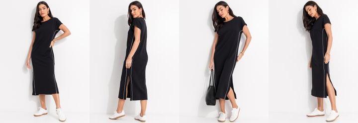 Vestido Preto em Moletom