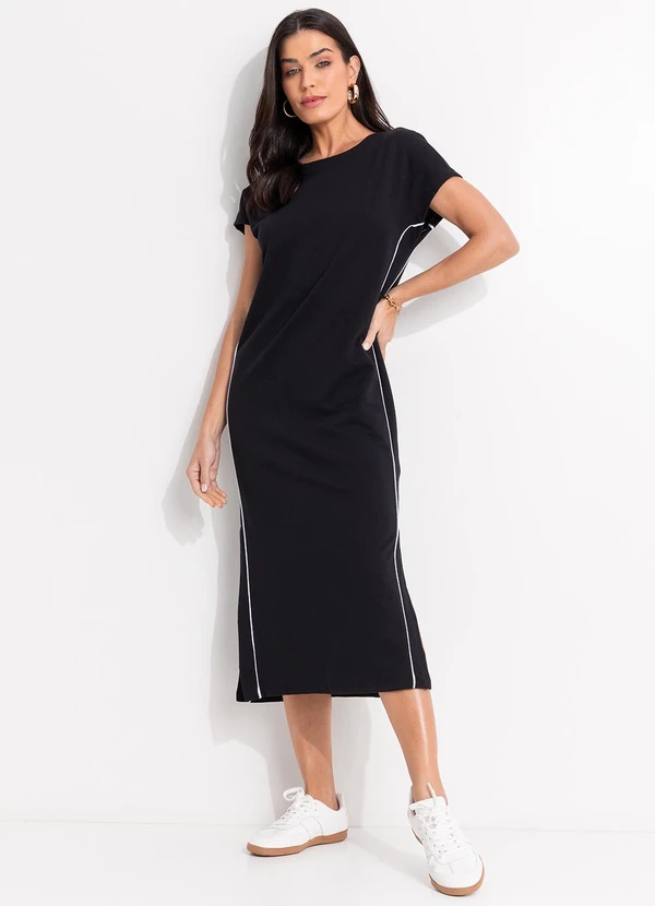 Quintess - Vestido Preto em Moletom