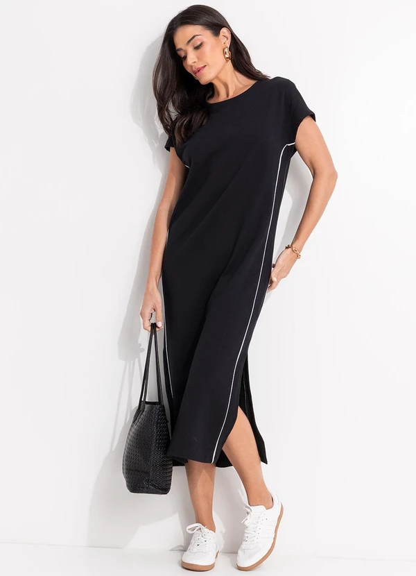 Quintess - Vestido Preto em Moletom 3