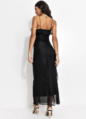 Quintess - Vestido Preto em Tule - QUINTESS