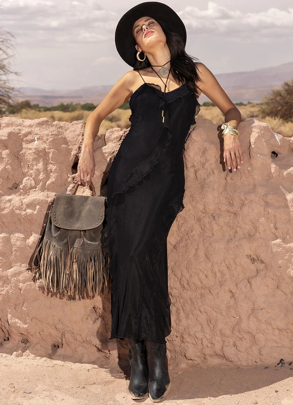 Quintess - Vestido Preto em Tule