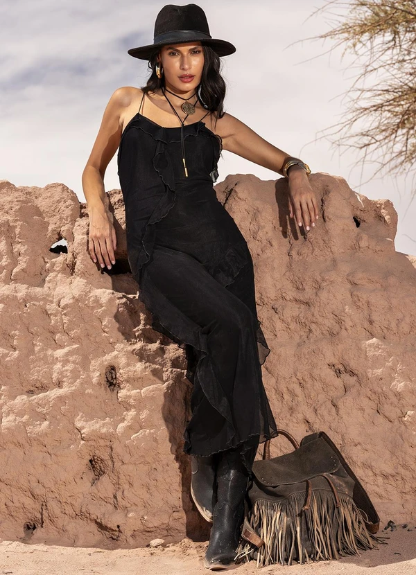 Quintess - Vestido Preto em Tule 8