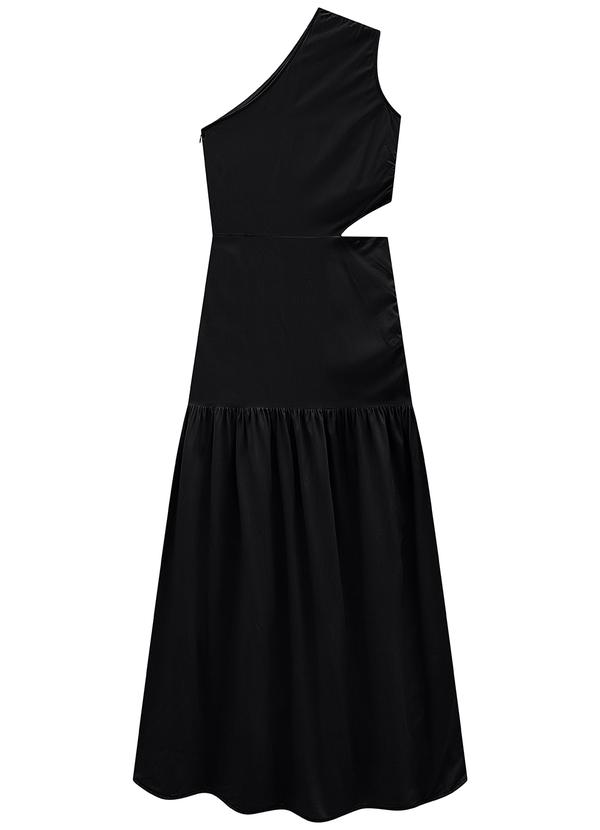 Enfim - Vestido Preto Longo Assimétrico