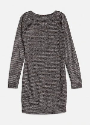 Authoria - Vestido Preto Texturizado com Brilho Preto - AUTHORIA