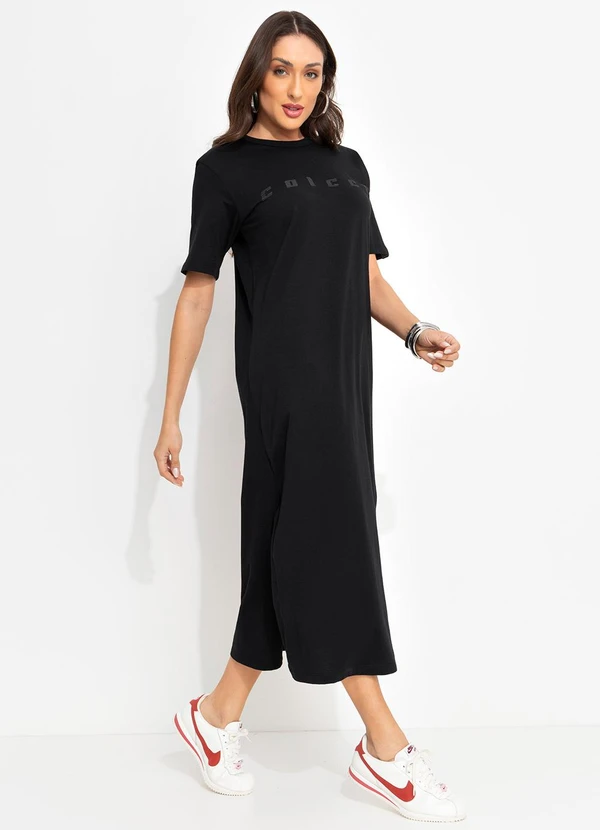 Vestido T Shirt Longo Vestido Feminino Vestido Colcci Cinza